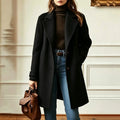 Women's Wool Blend Trench Coat – Stylish Layering, Perfect for Every Occasion