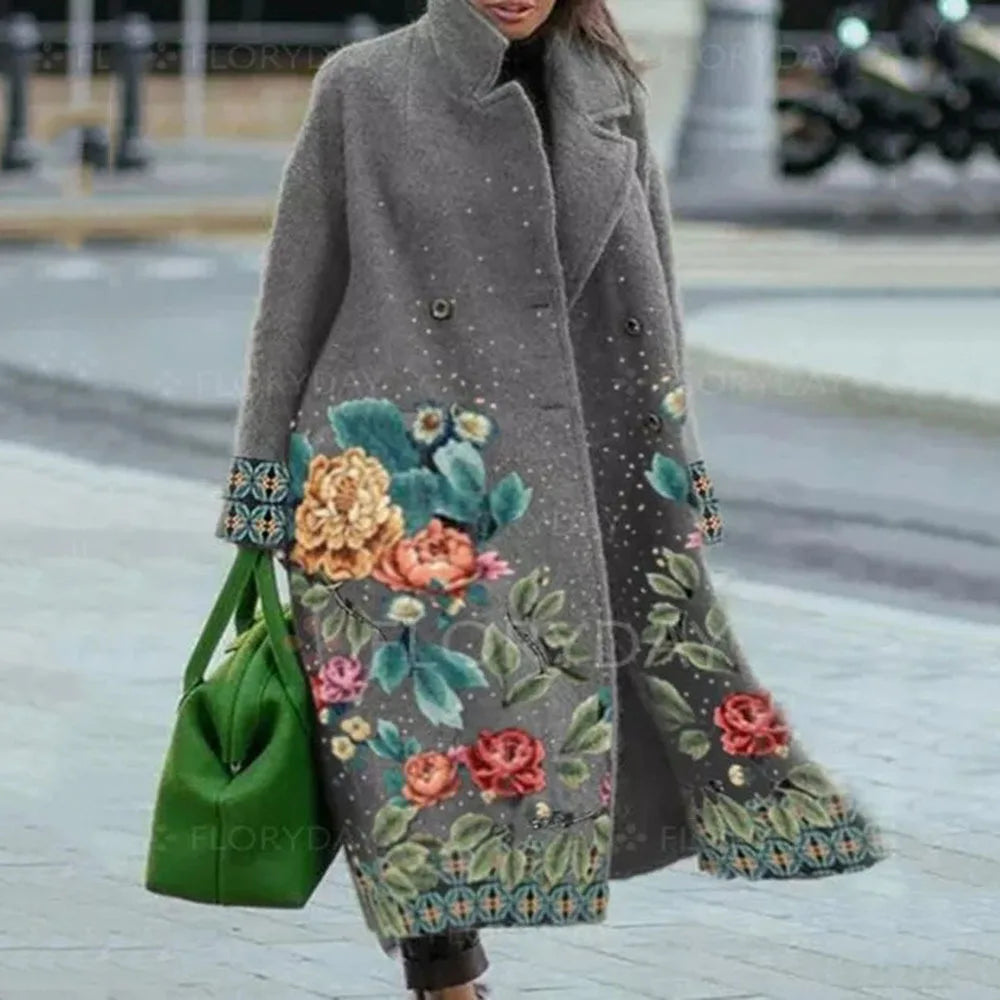 Women's Wool Blend Long Coat – Stylish Outerwear, Everyday Wear