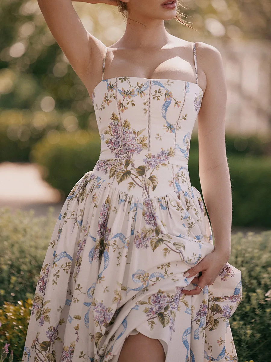 Floral Midi Dress – Occasion Gown for Weddings & Events