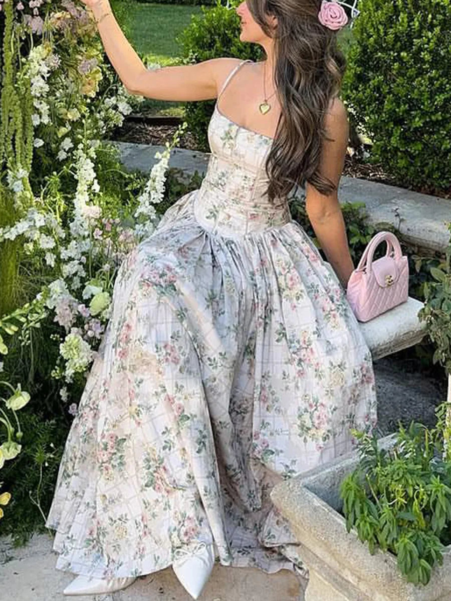 Floral Midi Dress – Occasion Gown for Weddings & Events