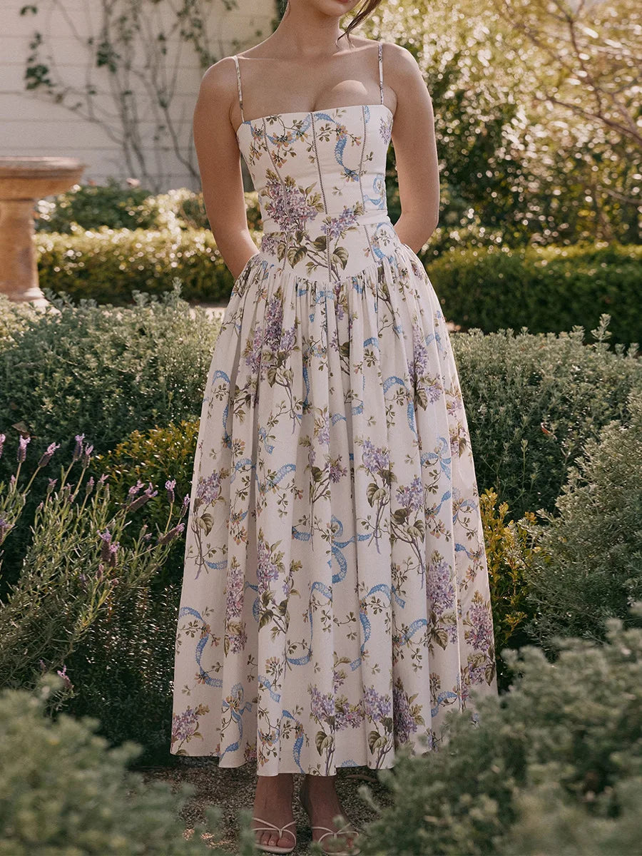 Floral Midi Dress – Occasion Gown for Weddings & Events