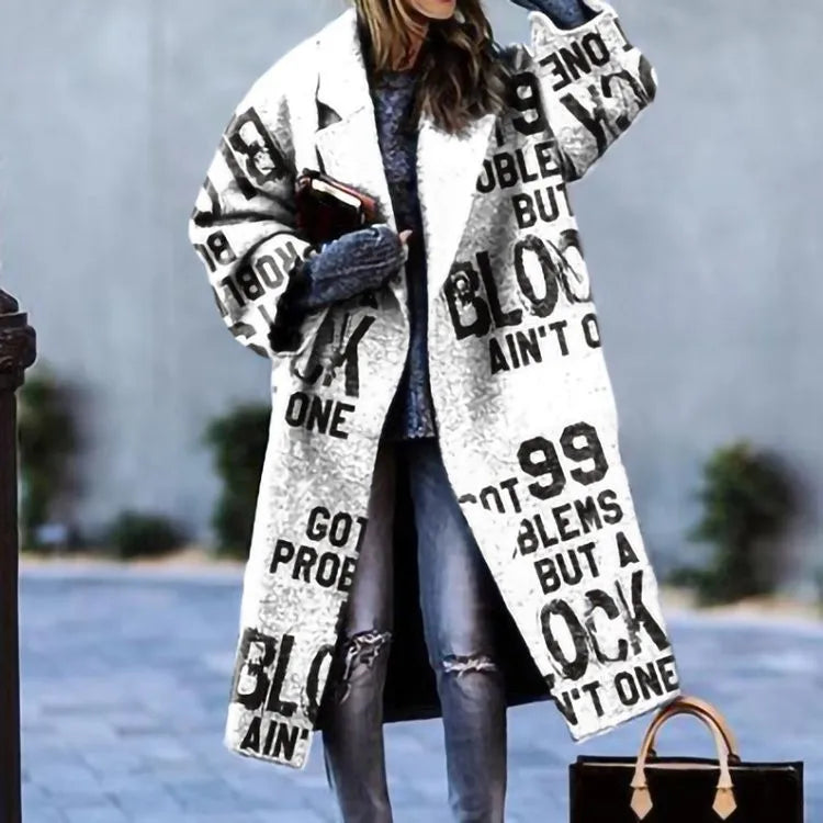 Women's Wool Blend Long Coat – Stylish Outerwear, Everyday Wear