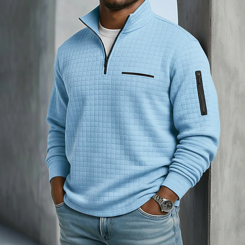 Casual Long Sleeve Waffle Shirt – Everyday Wear, Layering Essentials