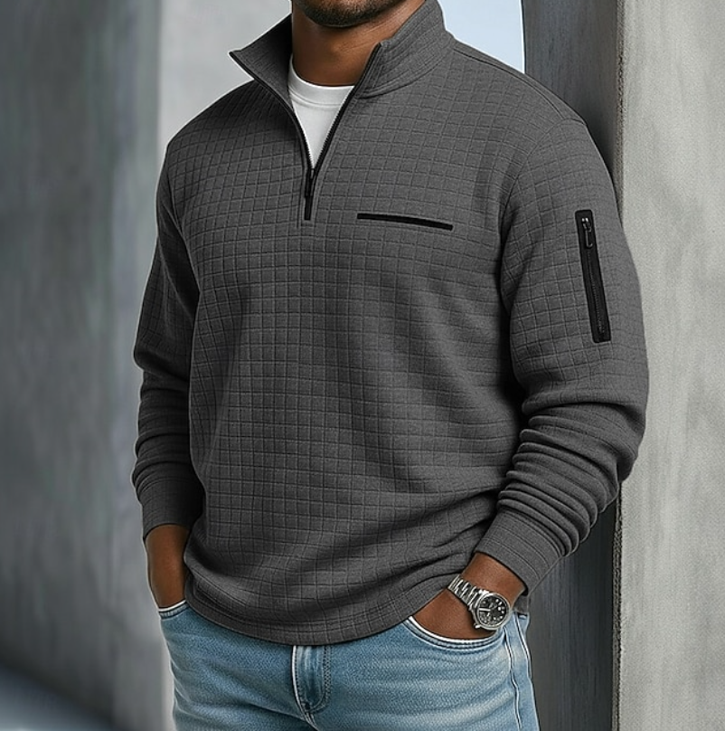 Casual Long Sleeve Waffle Shirt – Everyday Wear, Layering Essentials