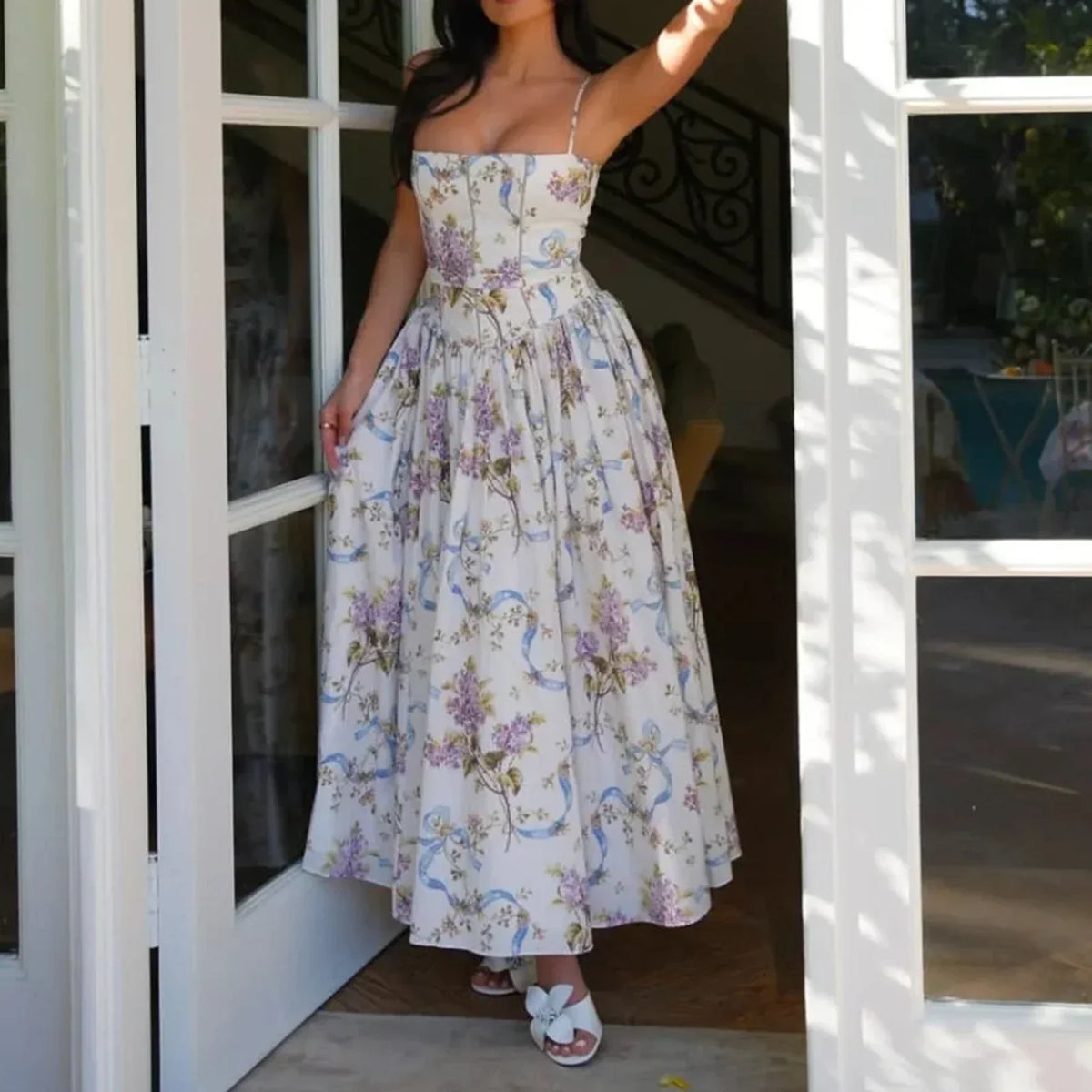 Floral Midi Dress – Occasion Gown for Weddings & Events
