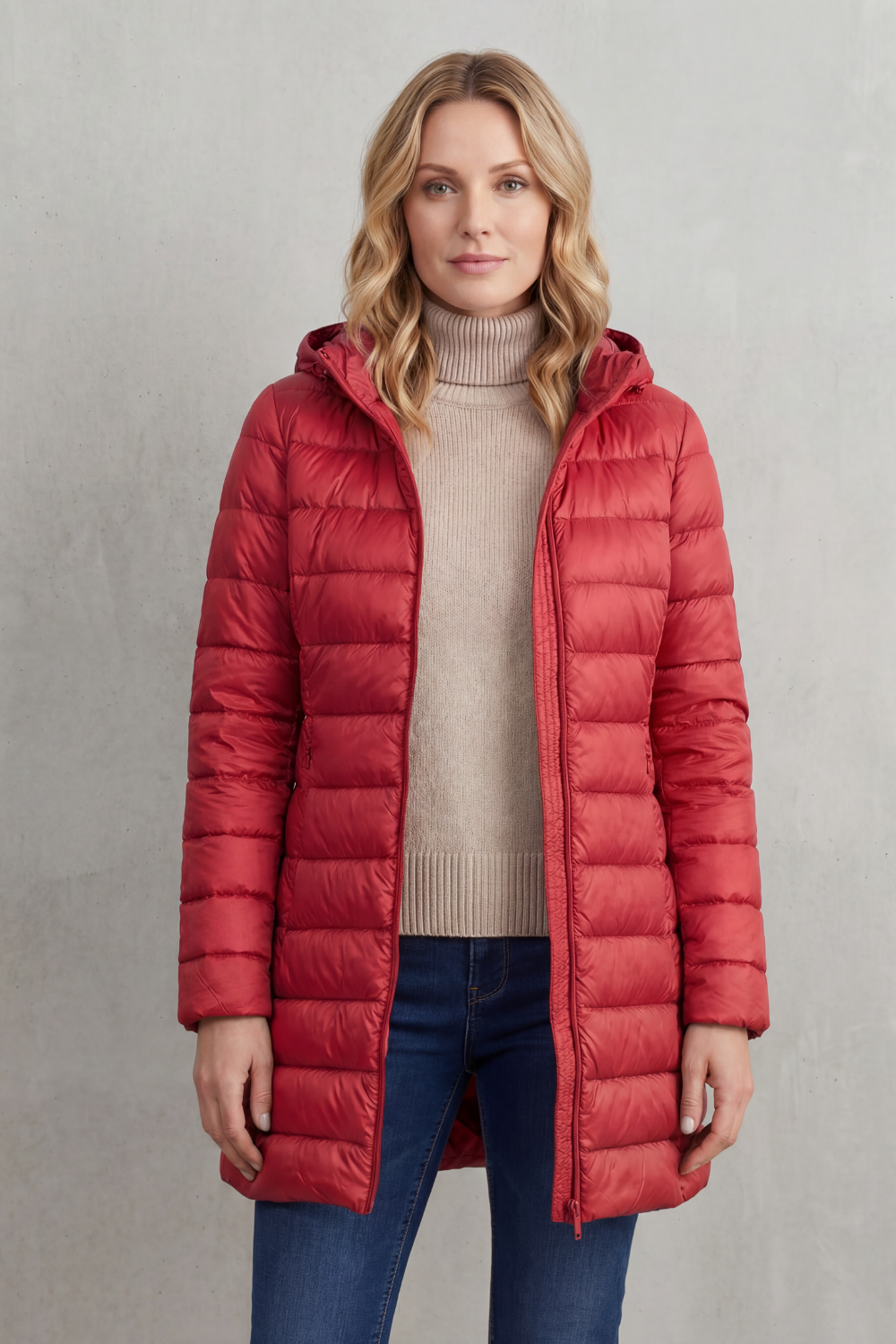 Women's Lightweight Hooded Down Jacket – Cosy Warmth, Outdoor, Daily Wear