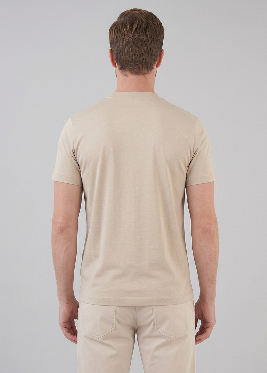 Shiny Men's Crewneck T-Shirt - Lightweight Fabric for Casual Wear