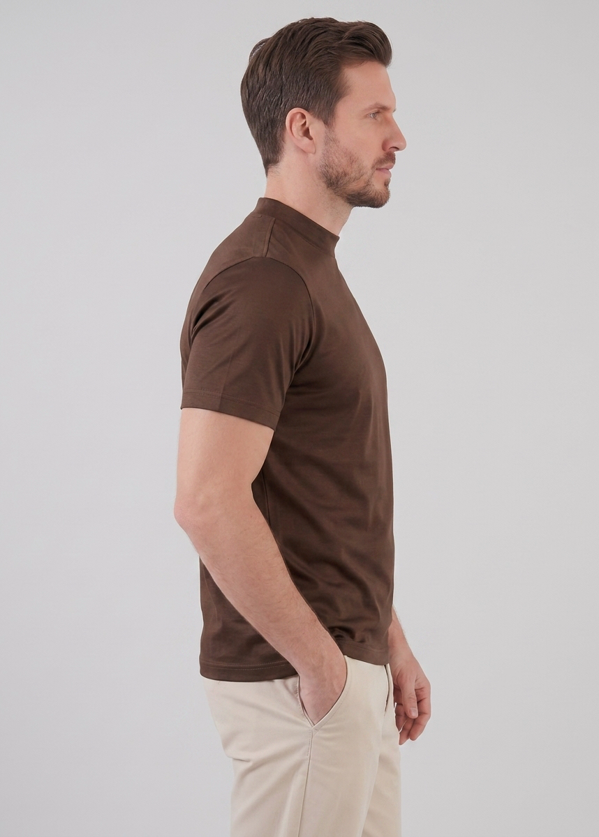 Shiny Men's Crewneck T-Shirt - Lightweight Fabric for Casual Wear