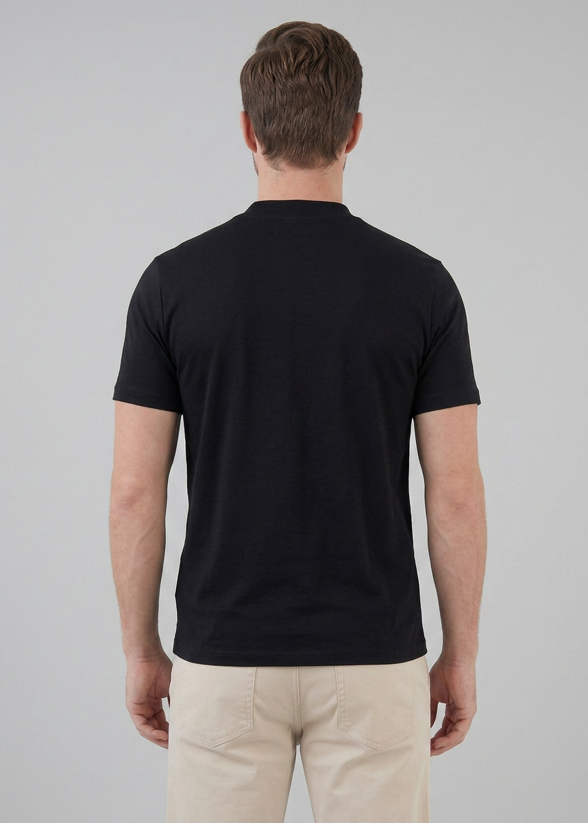Shiny Men's Crewneck T-Shirt - Lightweight Fabric for Casual Wear
