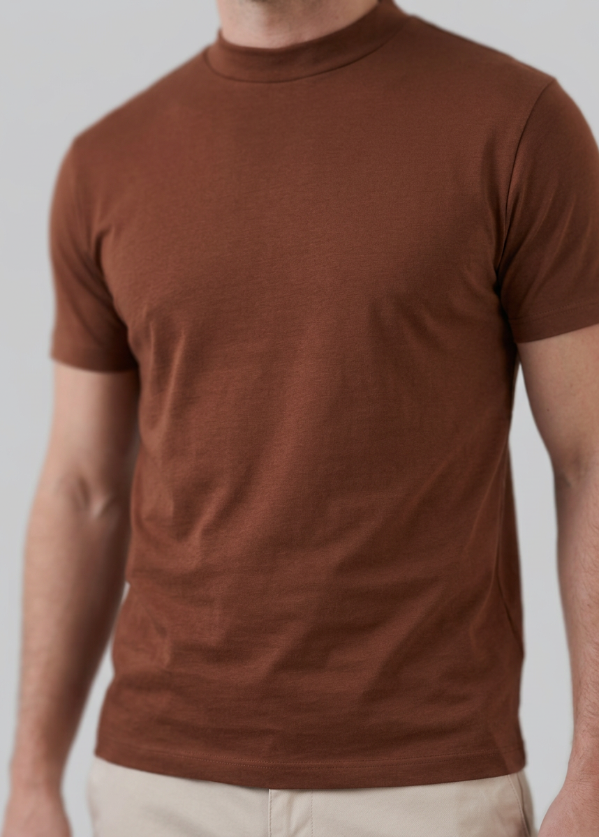 Shiny Men's Crewneck T-Shirt - Lightweight Fabric for Casual Wear