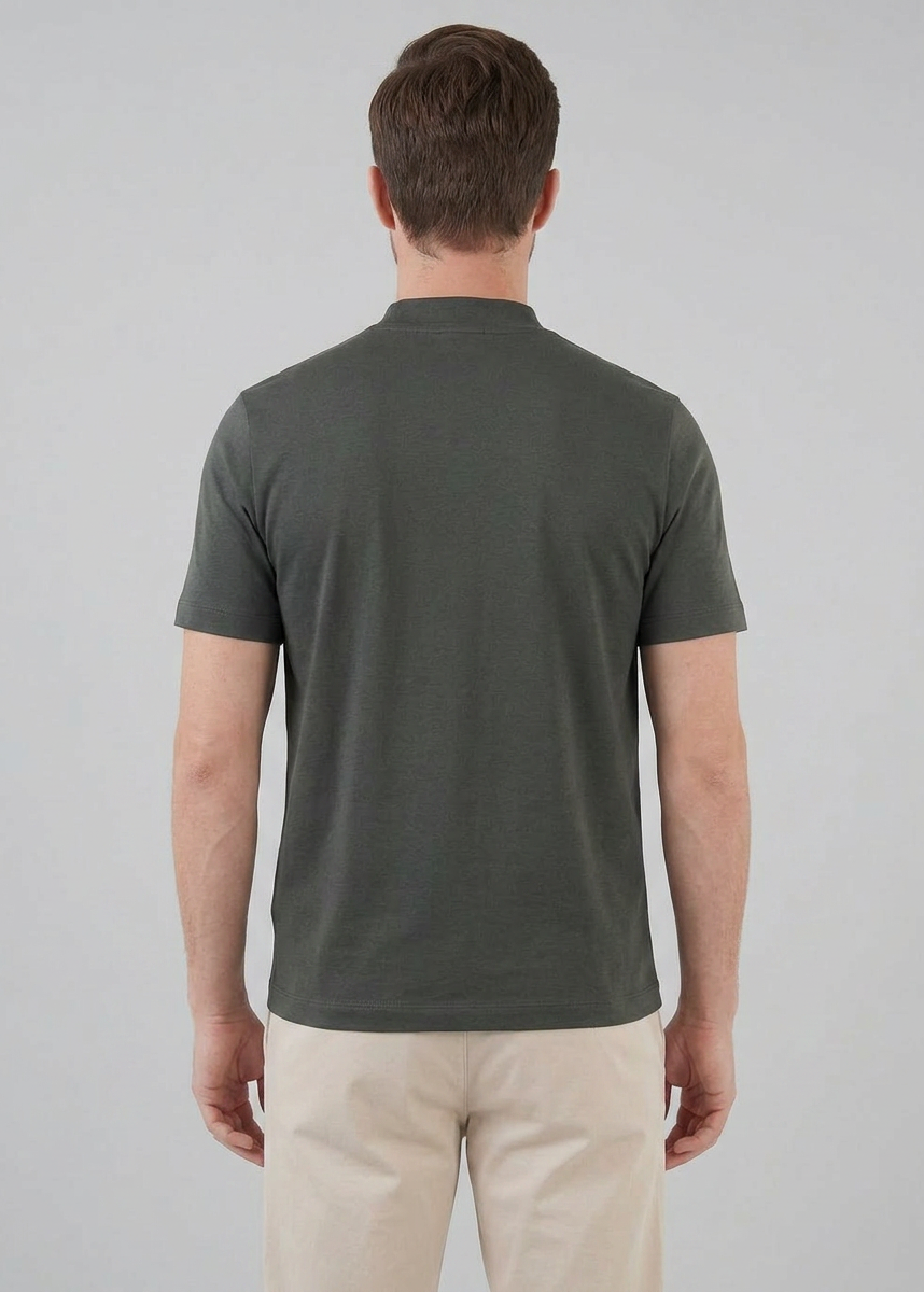 Shiny Men's Crewneck T-Shirt - Lightweight Fabric for Casual Wear