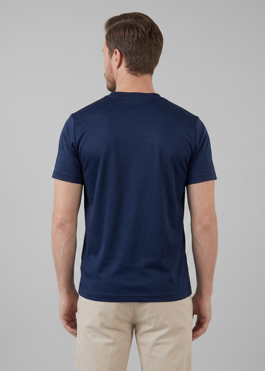 Shiny Men's Crewneck T-Shirt - Lightweight Fabric for Casual Wear