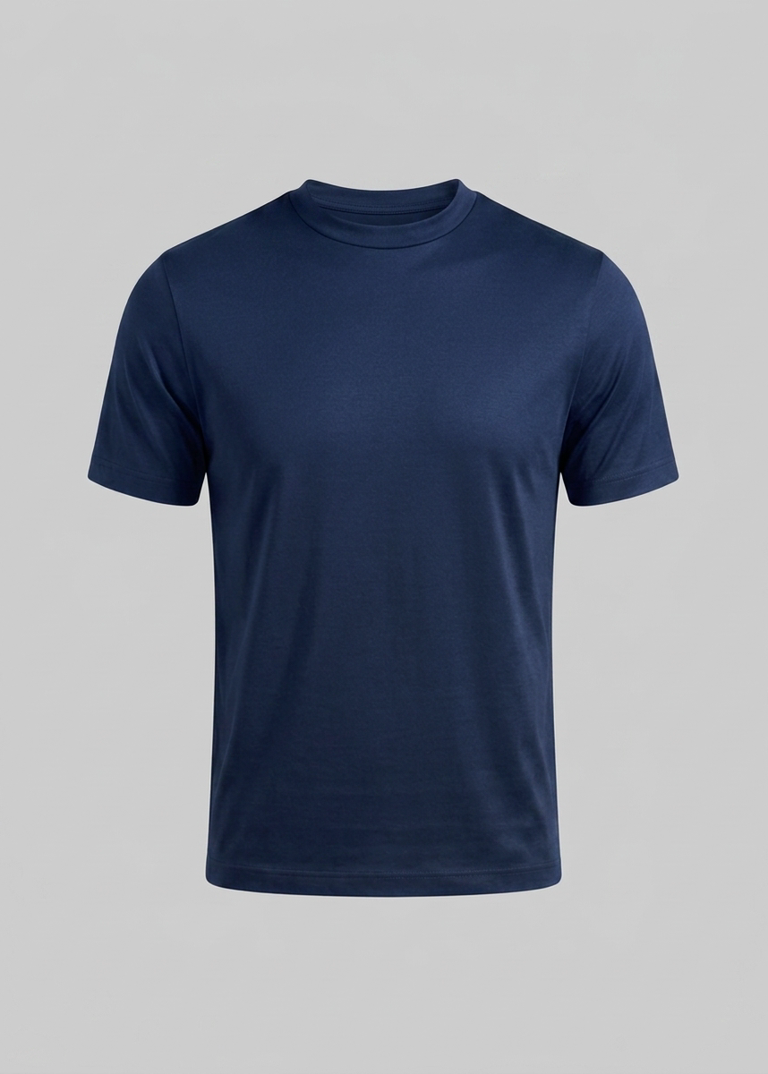 Shiny Men's Crewneck T-Shirt in Soft Fabric for Casual Wear