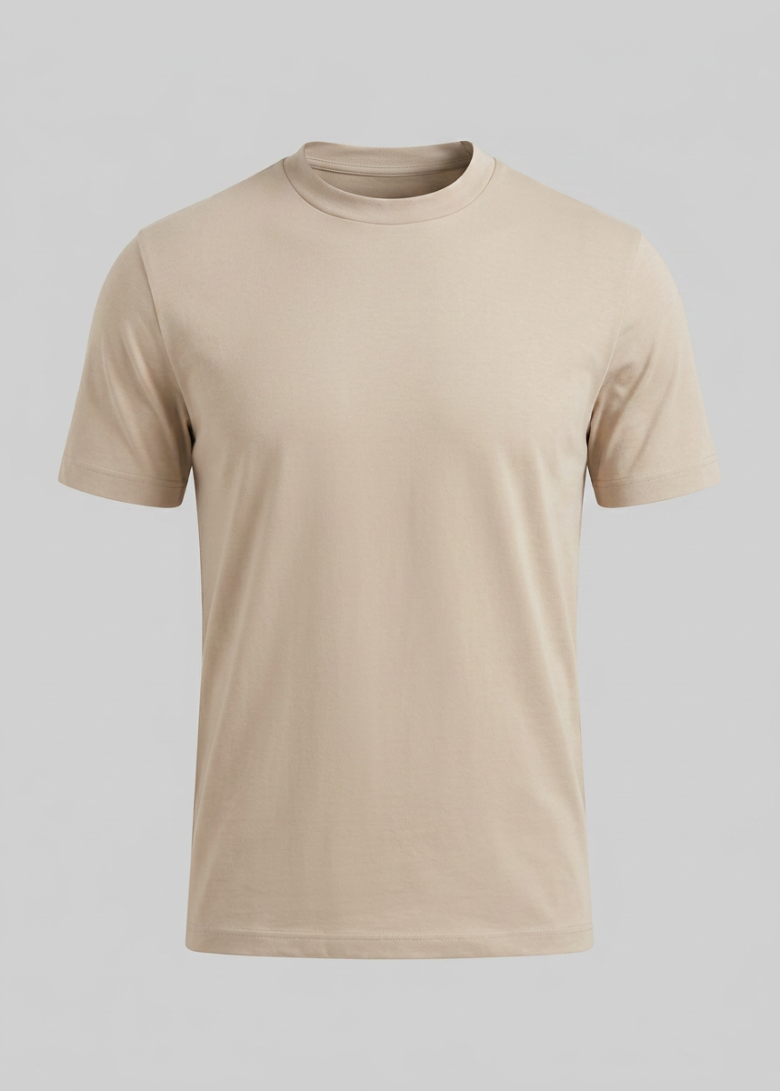Shiny Men's Crewneck T-Shirt in Soft Fabric for Casual Wear