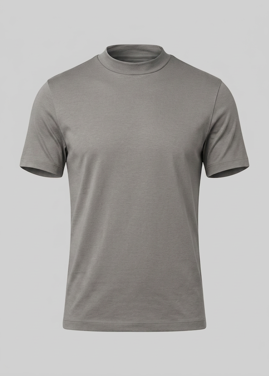 Shiny Men's Crewneck T-Shirt in Soft Fabric for Casual Wear