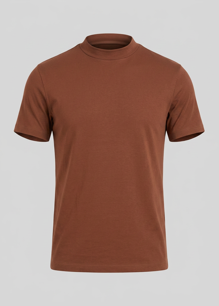Shiny Men's Crewneck T-Shirt in Soft Fabric for Casual Wear