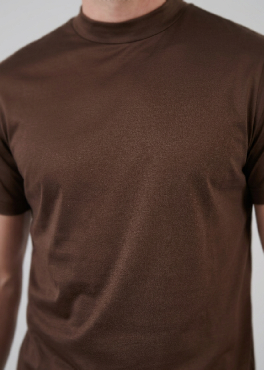 Shiny Men's Crewneck T-Shirt in Soft Fabric for Casual Wear