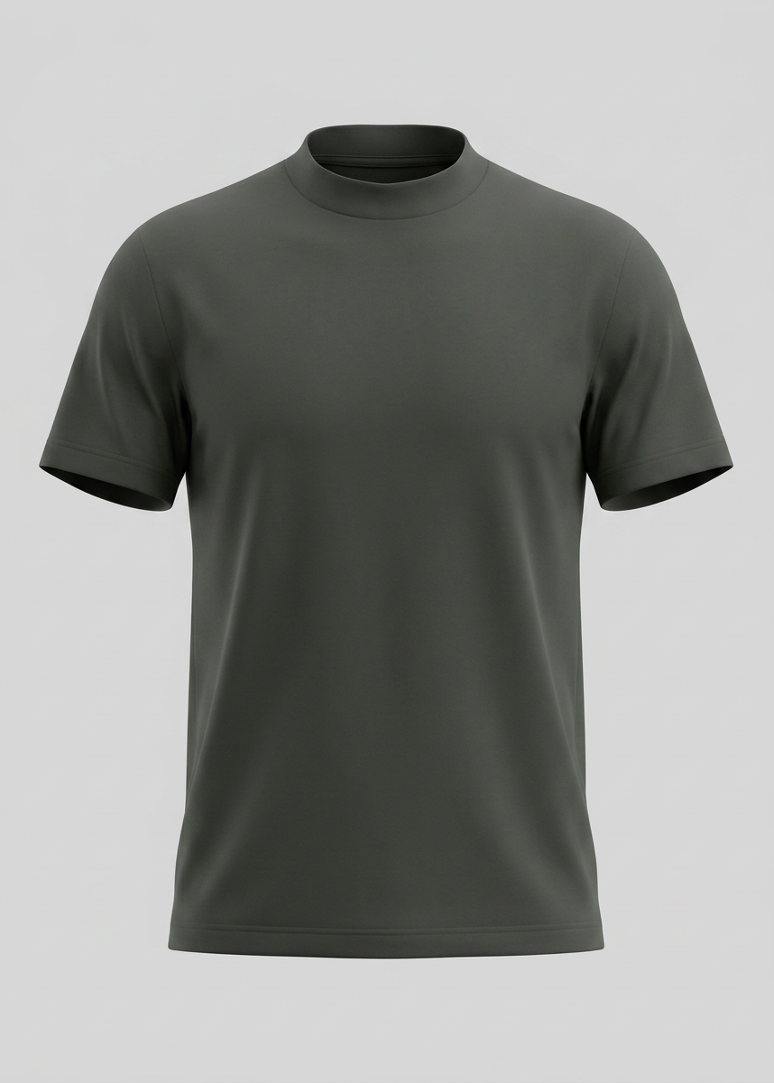 Shiny Men's Crewneck T-Shirt in Soft Fabric for Casual Wear