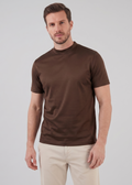 Shiny Men's Crewneck T-Shirt in Soft Fabric for Casual Wear
