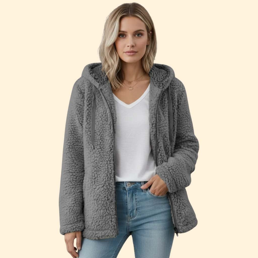 Soft Hooded Teddy Jacket – Casual Wear, Warm Layering