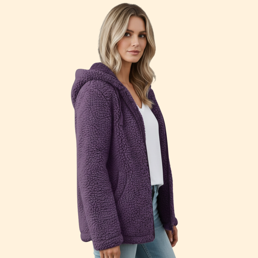 Soft Hooded Teddy Jacket – Casual Wear, Warm Layering