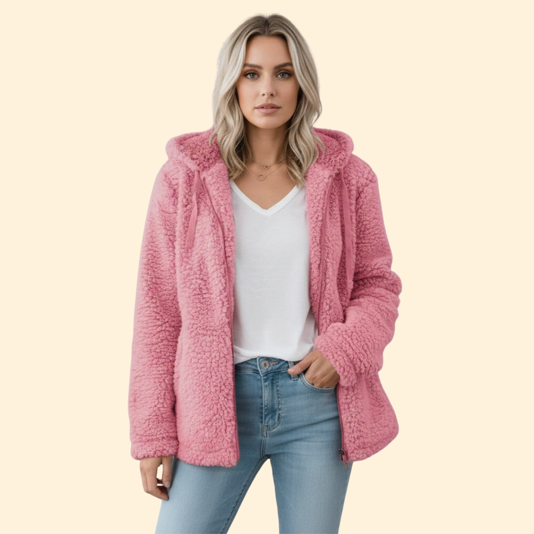 Soft Hooded Teddy Jacket – Casual Wear, Warm Layering