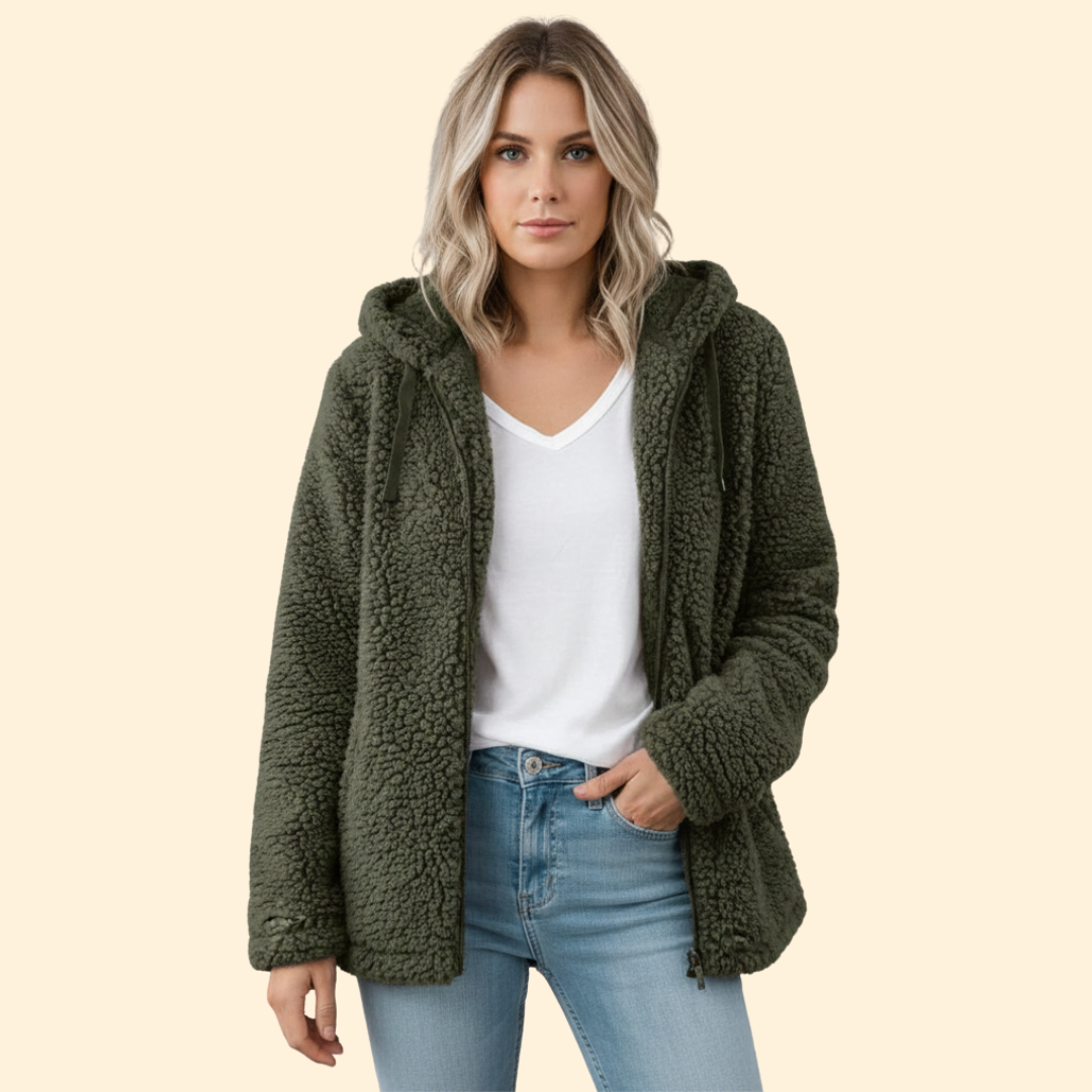 Soft Hooded Teddy Jacket – Casual Wear, Warm Layering