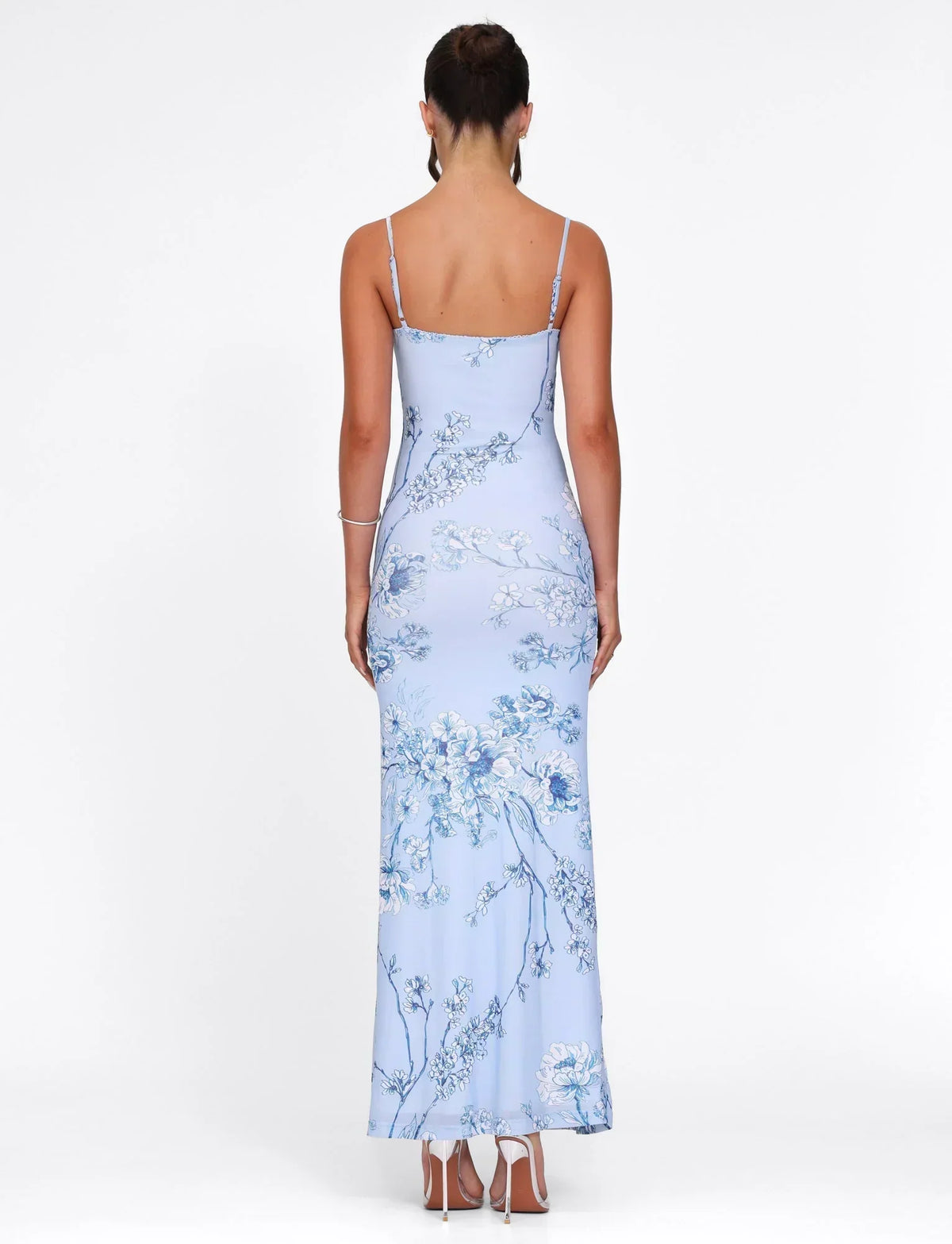 Striped Maxi Dress – Sleeveless, Occasion Gown for Weddings & Events
