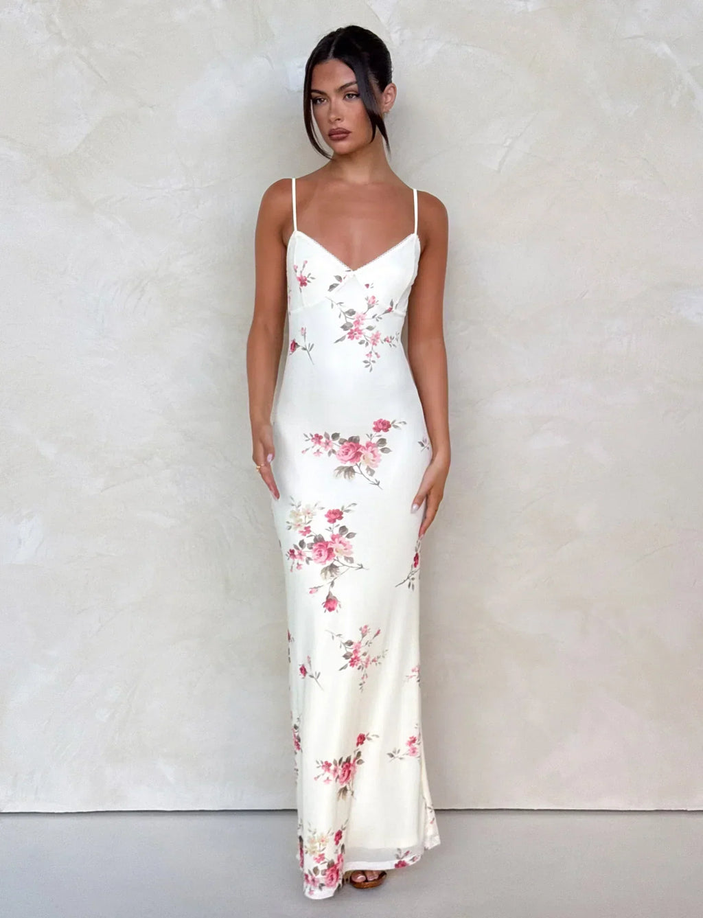Striped Maxi Dress – Sleeveless, Occasion Gown for Weddings & Events
