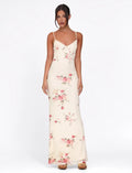 Striped Maxi Dress – Sleeveless, Occasion Gown for Weddings & Events