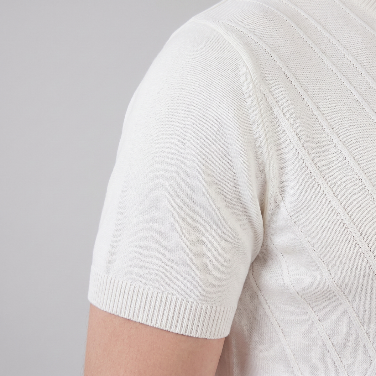 Textured Knit T-Shirt for Men - Casual Short Sleeve Top in Comfortable Fabric