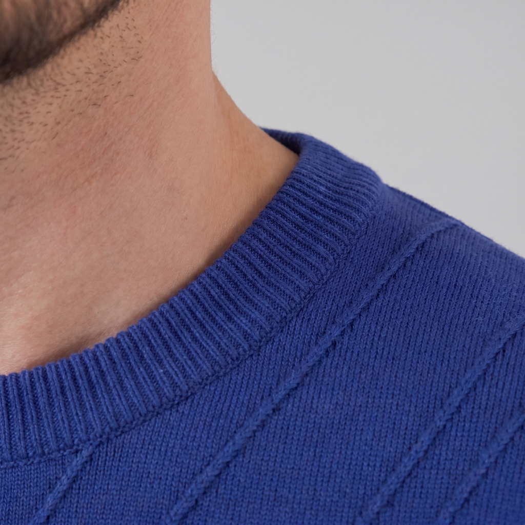 Textured Knit T-Shirt for Men - Casual Short Sleeve Top in Comfortable Fabric