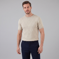 Textured Knit T-Shirt for Men - Casual Short Sleeve Top in Comfortable Fabric