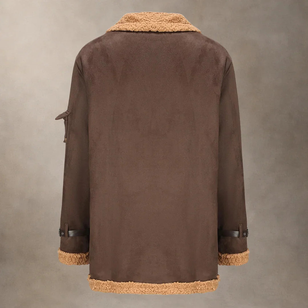 Pilot Coat with Faux Fur Collar – Casual, Stylish