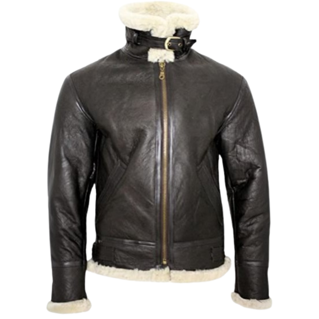 Pilot Jacket with Faux Fur Collar – Casual, Outdoor Wear