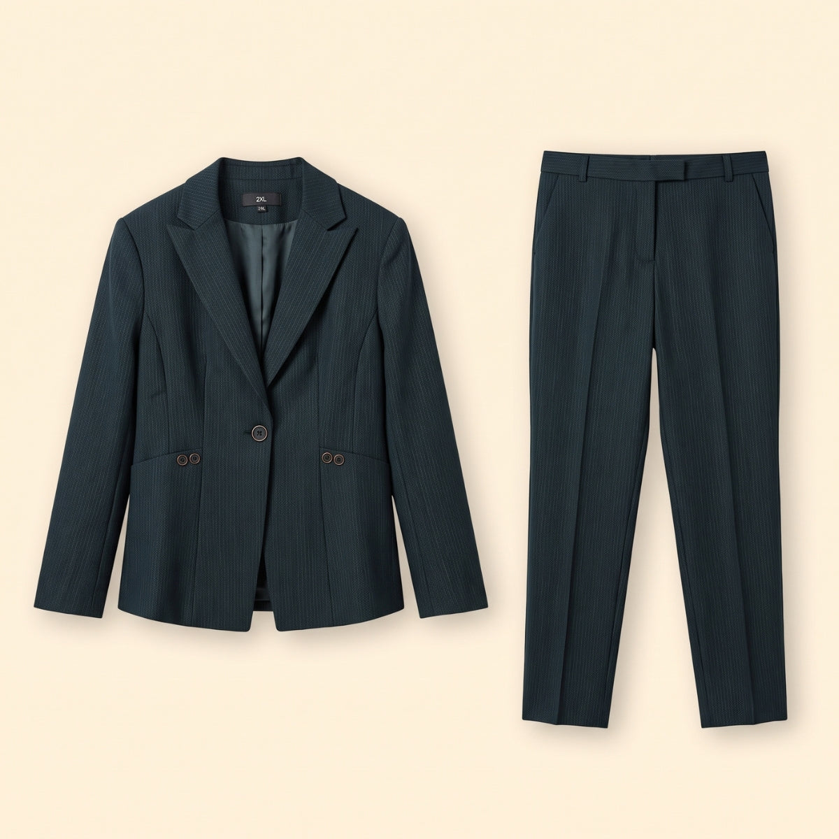 Women's Blazer Set - Sleek Shape, Stylish Outfit – Office, Casual Wear