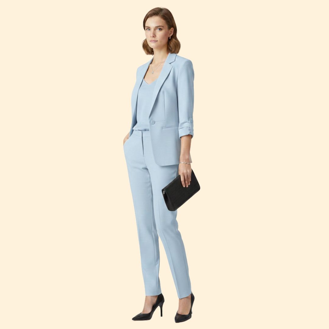 Women's Blazer Trouser Set – Office Wear, Smart Casual