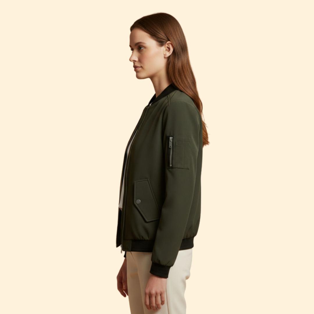 Women's Bomber Jacket – Casual Wear, Everyday Style