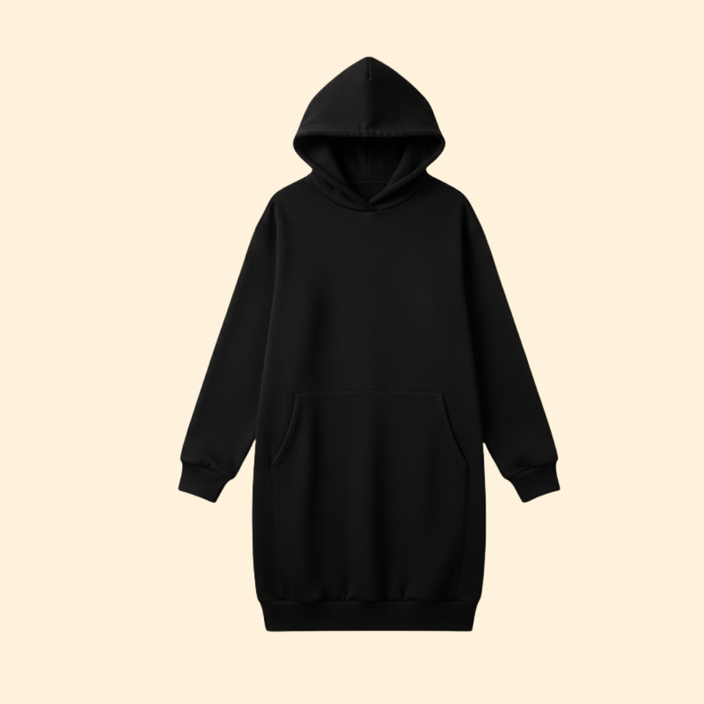 Cozy Hooded Dress for Women – Casual Wear, Relaxed Style