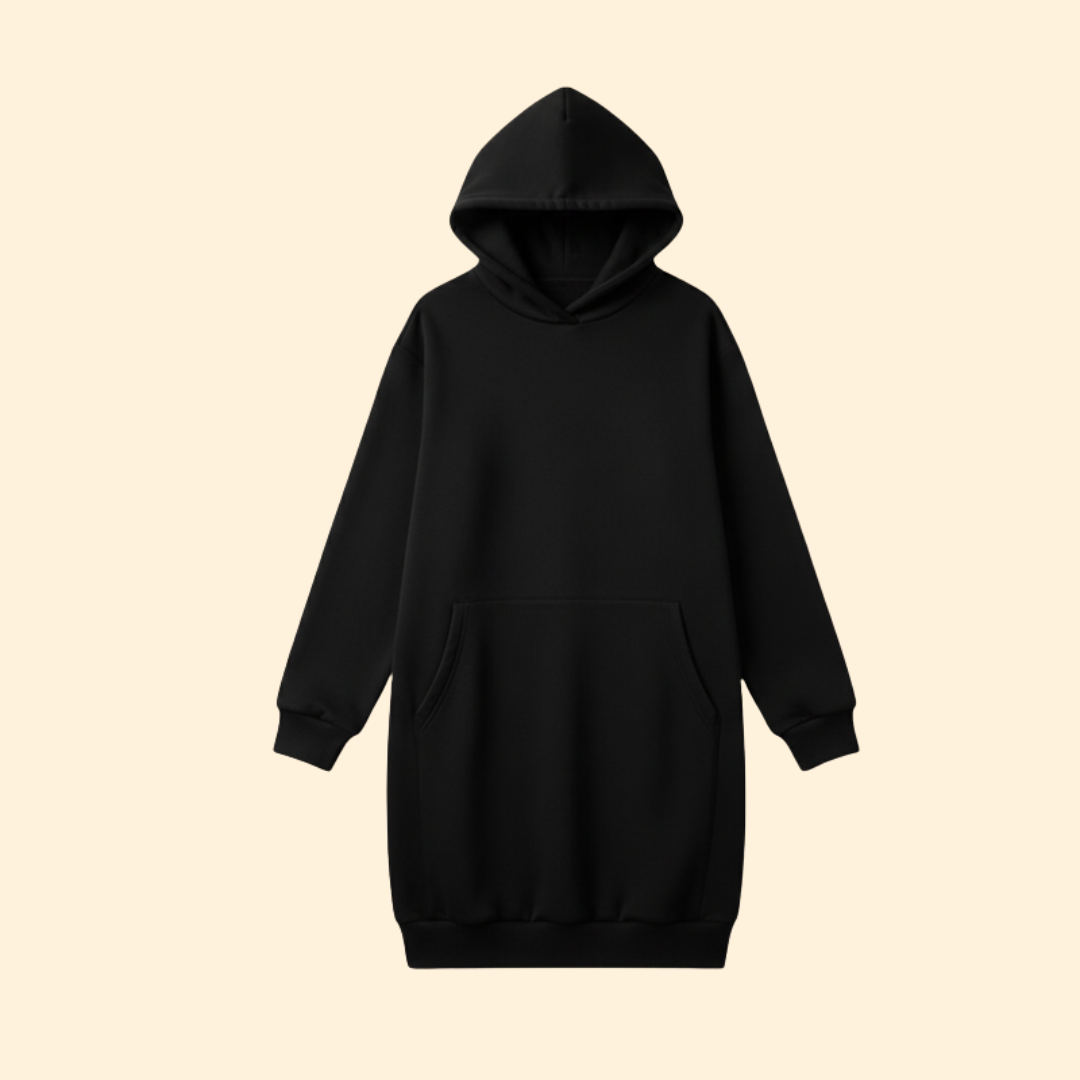 Cozy Hooded Dress for Women – Casual Wear, Relaxed Style