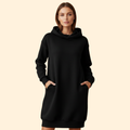 Cozy Hooded Dress for Women – Casual Wear, Relaxed Style