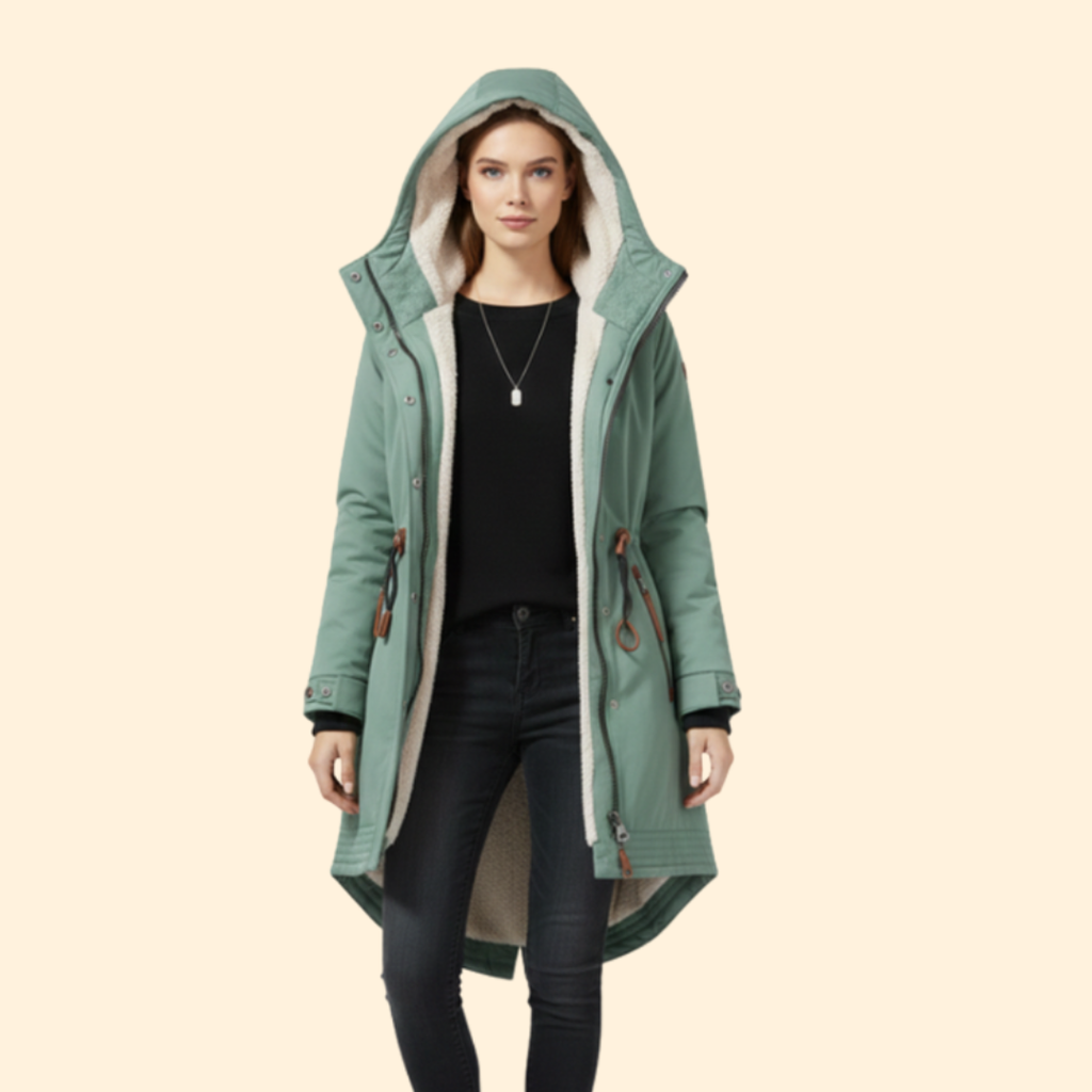 Women’s Hooded Winter Parka – Outdoor, Casual Wear