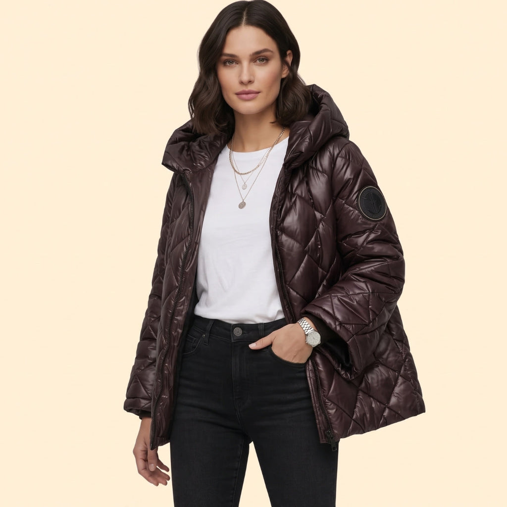Women's Quilted Bomber Jacket – Casual Wear, Stylish Layering