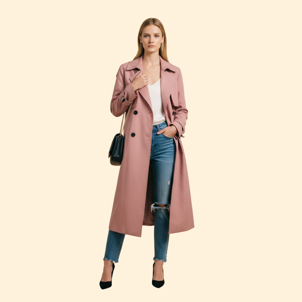 Women's Trench Style Jacket – Casual Wear, Office Chic