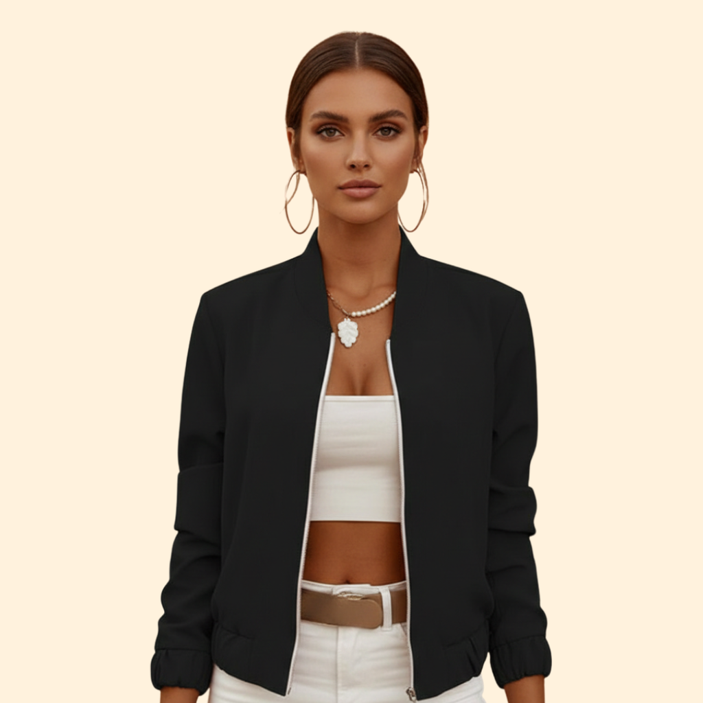 Chic Women's Bomber Jacket – Casual Wear, Stylish Layering