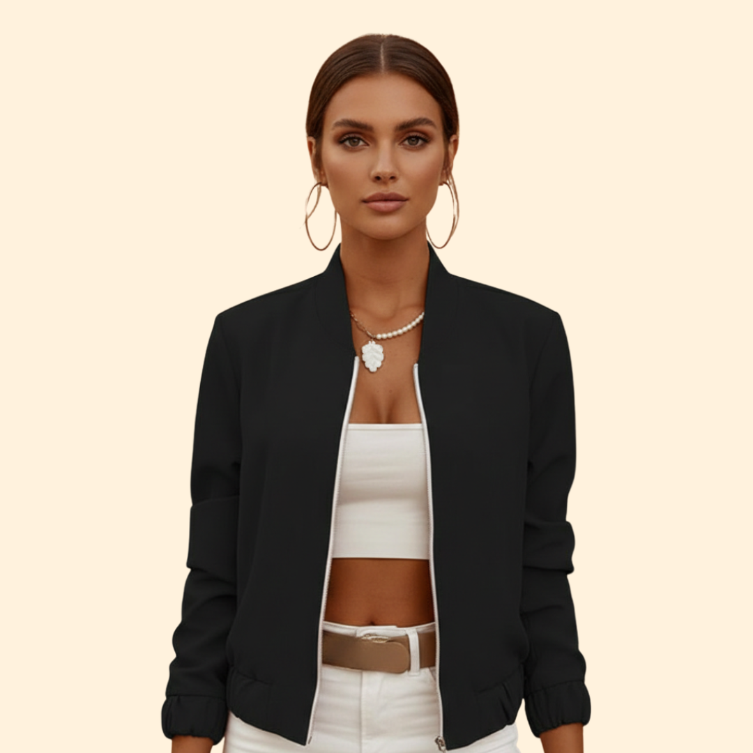 Chic Women's Bomber Jacket – Casual Wear, Stylish Layering