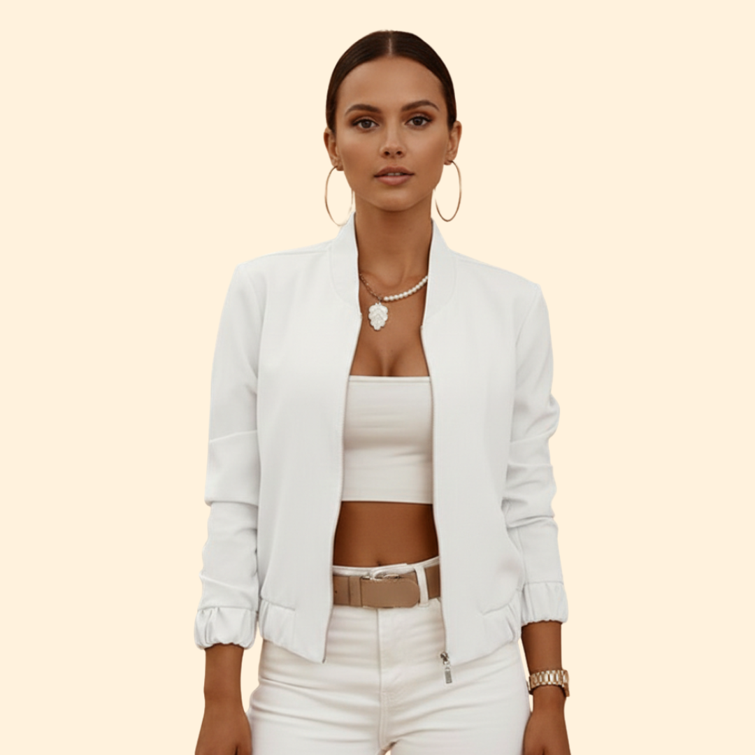 Chic Women's Bomber Jacket – Casual Wear, Stylish Layering
