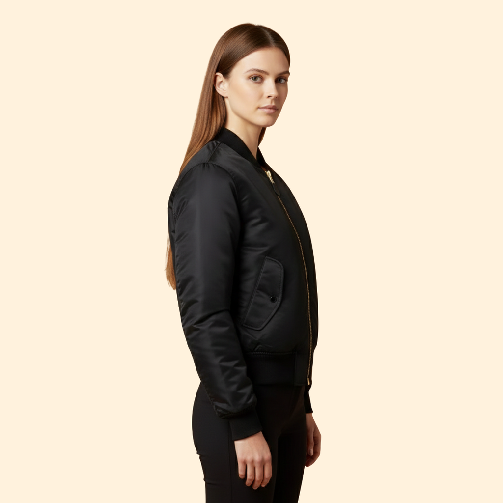 Women’s Classic Bomber Jacket – Casual Wear, Stylish Layering