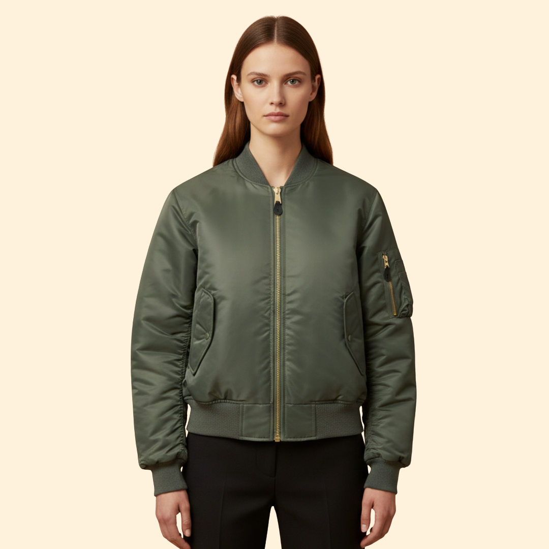 Women’s Classic Bomber Jacket – Casual Wear, Stylish Layering