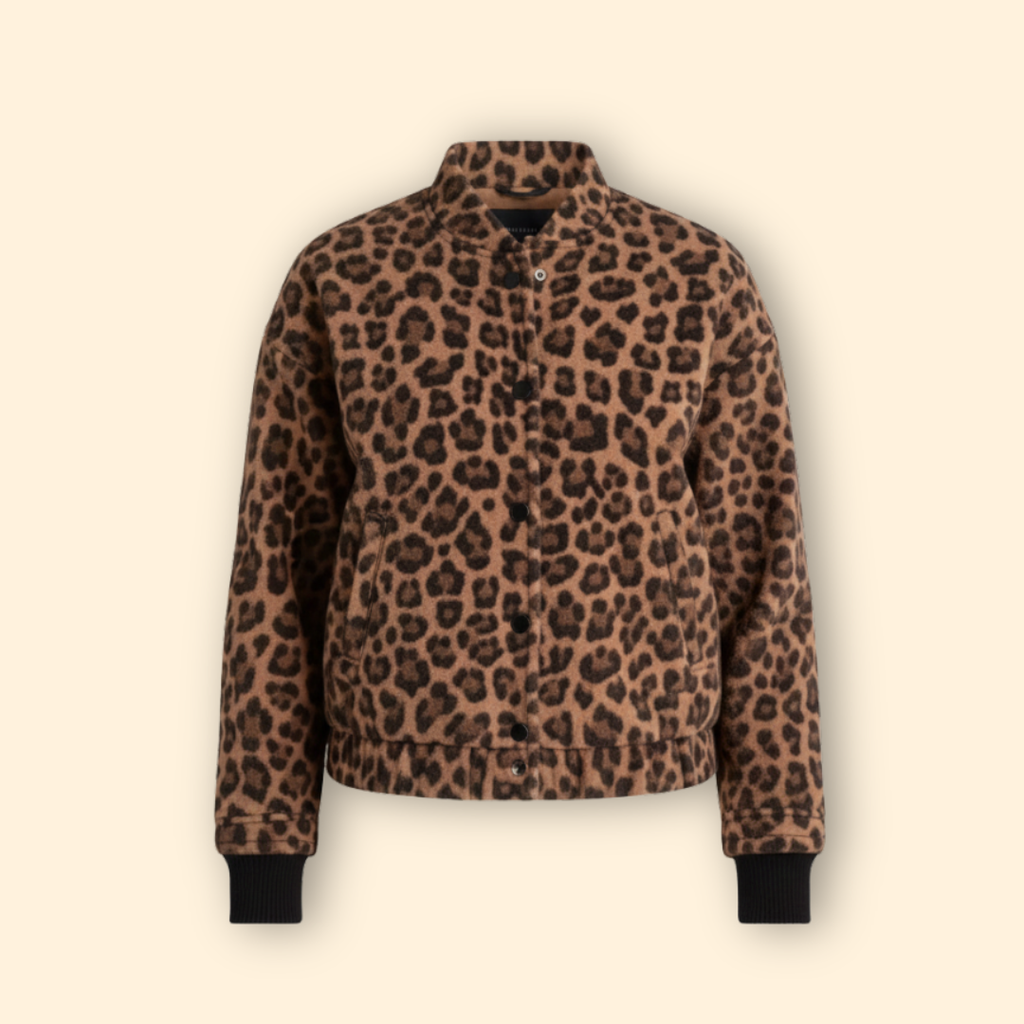 Leopard Bomber Jacket for Women – Casual Wear, Stylish Outfits